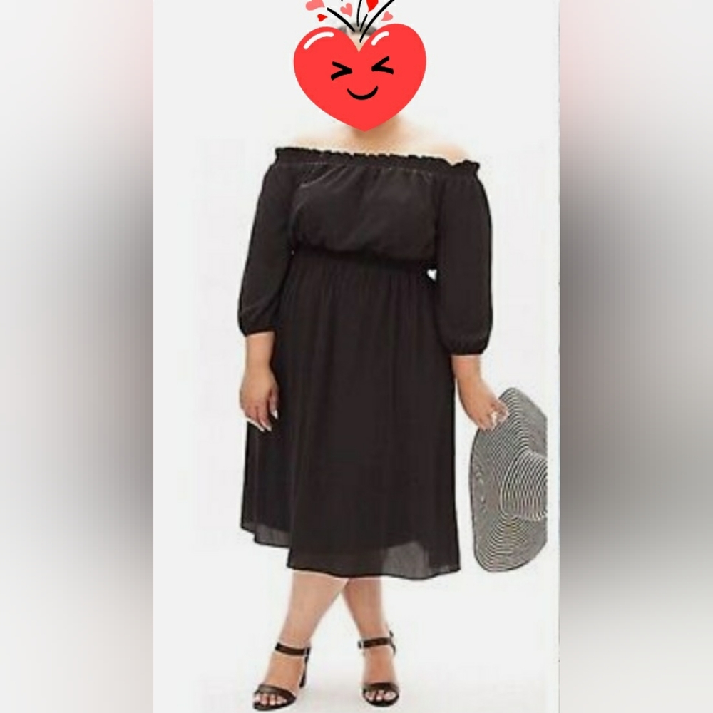 Elegant Lane Bryant black dress